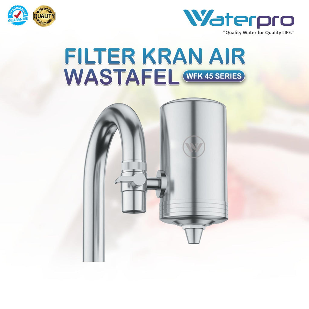 Filter Air Kran Wastafel WFK 45 - Stainless Steel Waterpro - Dengan 4 Media Filter