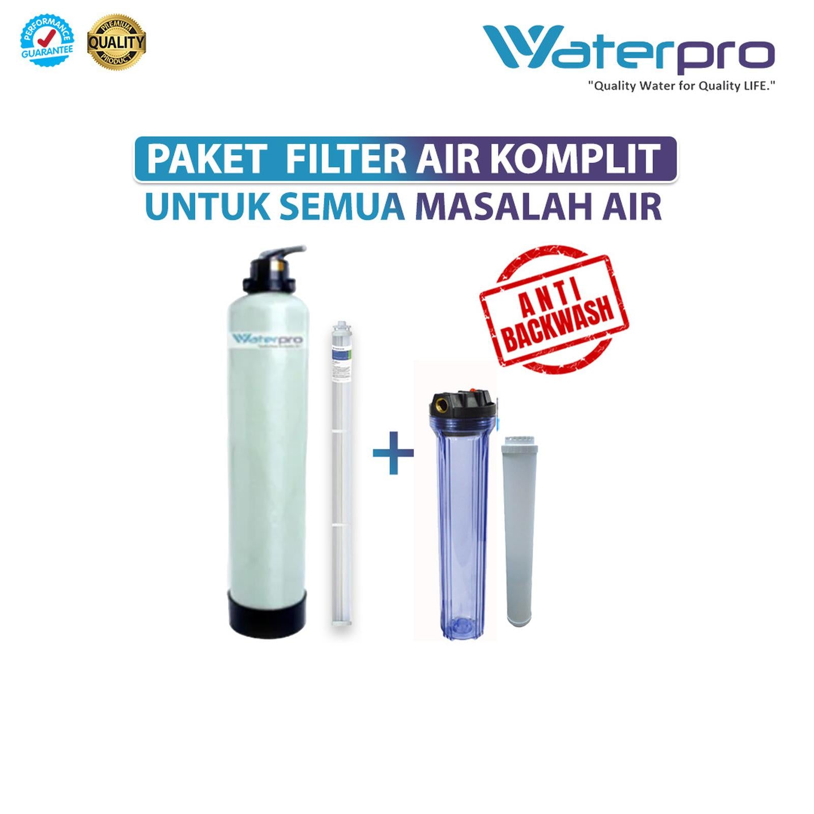 Paket Komplit Filter Air Pleated Membran PF-5 Waterpro