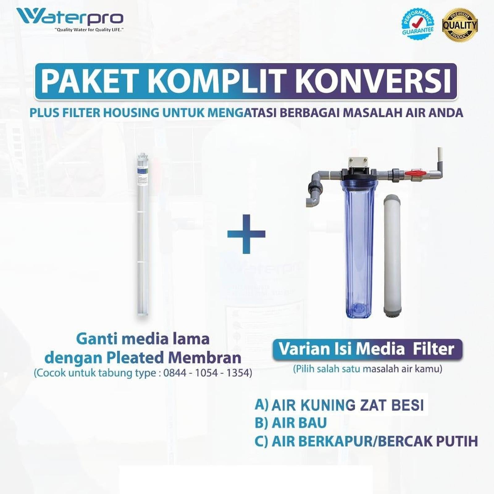 Paket Konversi Filter Air Pleated Membran PF-5 Waterpro